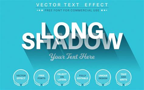 Long Shadow - Editable Text Effect, Font Style Graphic Illustration ...