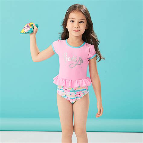 Benutzerdefinierte Kind Kurzarm Tankini Kinder Bademode Kinder Bikini