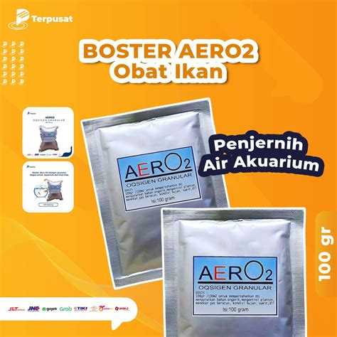 jual aero obat ikan boster oksigen granular gr meningkatkan jumlah