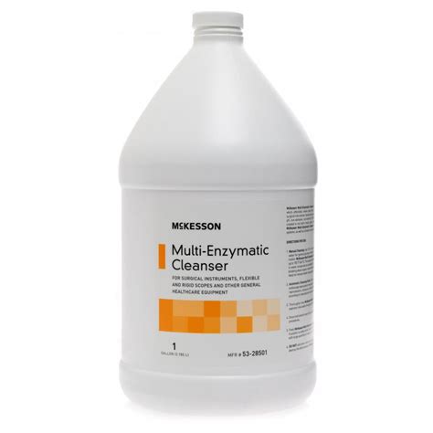 Mckesson Multi Enzymatic Cleaner 1 Gallon Eucalyptus Spearmint Scent 4 Count