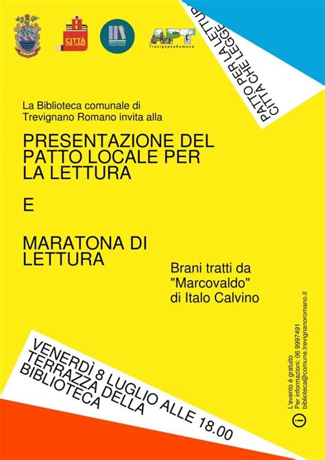 Maratona Di Lettura E Patto Locale Per La Lettura Trevignano Romano