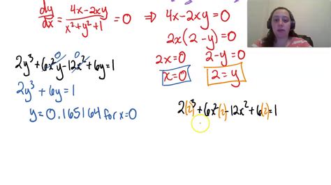 Implicit Differentiation And Tangent Lines Youtube