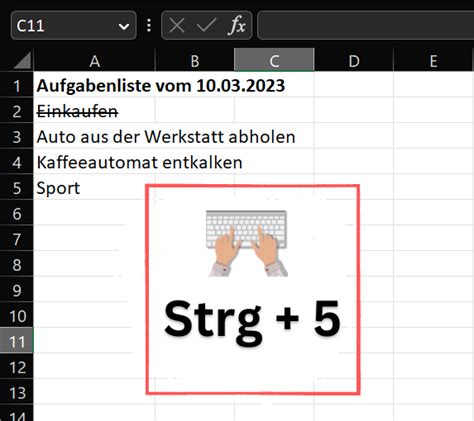 ᐅ Text und Zahlen in Excel durchstreichen Anleitungen Tipps