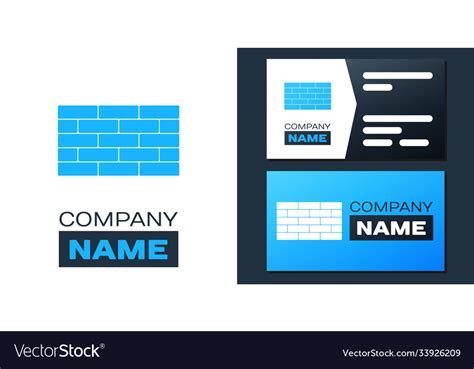 Logotype bricks icon isolated on white background Vector Image