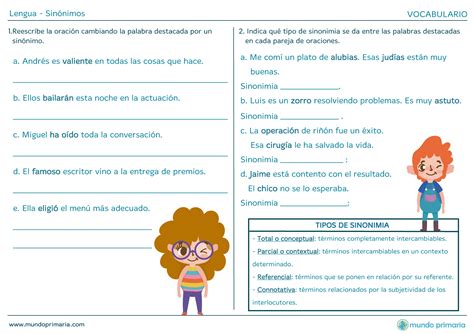 Sinónimos y Antónimos online exercise for Primaria Live Worksheets