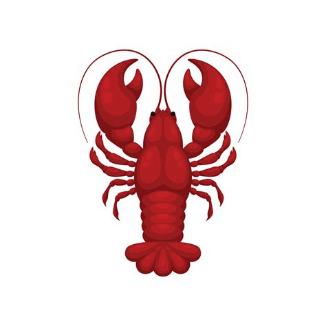 Cartoon red lobster isolated. 16640667 Vector Art at Vecteezy