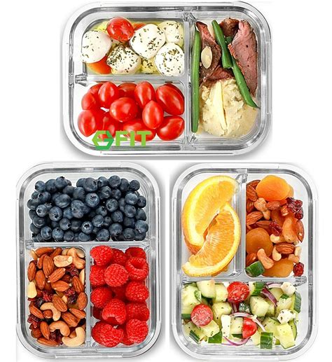 Buy Compartment Glass Meal Prep Containers Pack Oz Glass