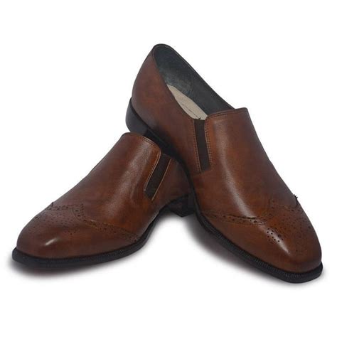 Men Brown Genuine Leather Shoes