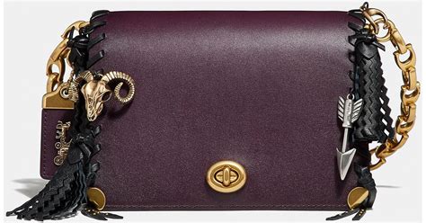 COACH Charms Dinky 19 Cross Body Bag In Purple Lyst