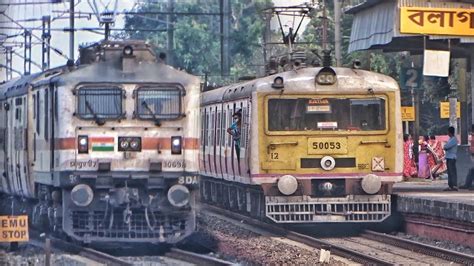 Train Traffic Crossing Howrah Katwa Galloping Local Teesta Torsa