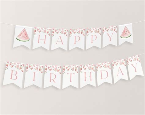 Happy Birthday Banner Printable Happy 1st Birthday Banner - Etsy