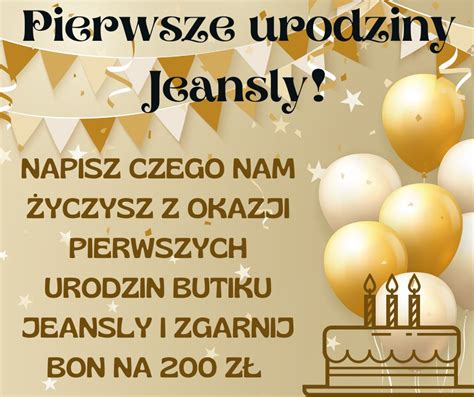 Kielce Konkurs Pierwsze Urodziny Butiku Stacjonarnego Jeansly Store