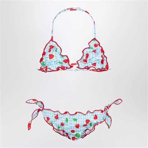 MC Saint Barth Cris Bikini With Vichy And Cherries Pattern TheDoubleF