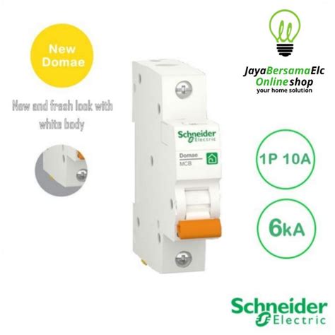 Jual Schneider MCB Domae 1P Phase 2A 4A 6A 10A 16A 20A 25A 32A