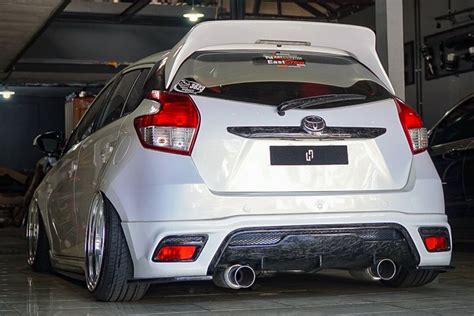 Modifikasi Toyota Yaris Tampil Ceper Dengan Gaya Stance