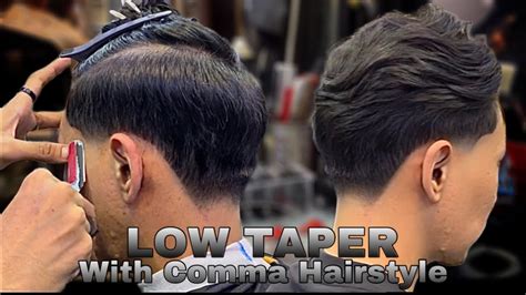 Low Taper Fade Comma Hairstyle Classic Haircut Basic Mens Haircut