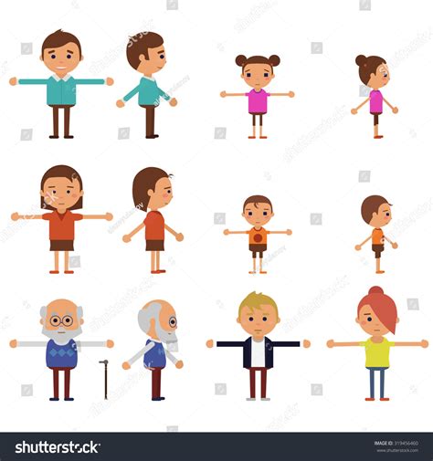 Flat Vector Characters Animation Stock Vector 319456460 - Shutterstock