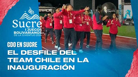 El desfile del Team Chile en la inauguración de los Juegos Bolivarianos