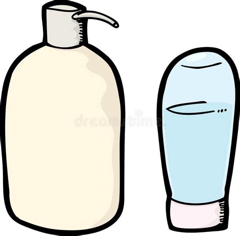 Generic Shampoo Bottle And Label Designs Isolated On White Background 3d Illustration Stock