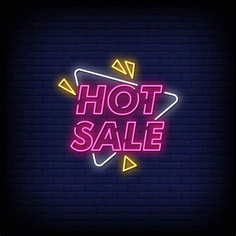 Premium Vector Hot Sale Neon Signs Style Text