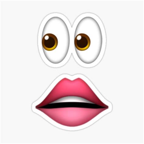 "Eyes and Mouth Emoji" Sticker for Sale by rayen025 | Redbubble