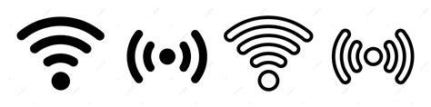 Icono De Ondas De Radio Y Wifi Vectorial Configurado Para La