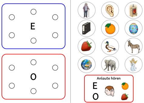 Aufgabenmappe Anlaute hören E und O gpaed de