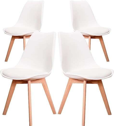 Gaon Set De Sillas Eames Tulip Modernas Con Asiento Acolchado