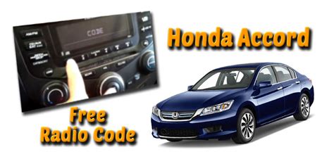 How To Enter Radio Code Honda Accord