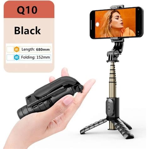 Ganbao Q10 Siyah Cep Telefonu Için Taşınabilir Tripod Selfie Fiyatı