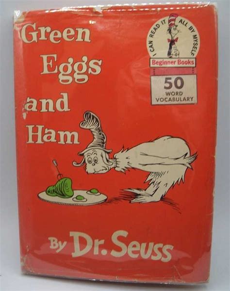 Green Eggs And Ham Rare 1st Edition With Sticker On Dust Jacket By