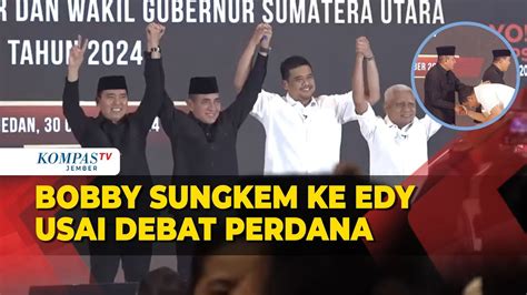 Momen Bobby Nasution Sungkem Ke Edy Rahmayadi Usai Debat Perdana Pilgub