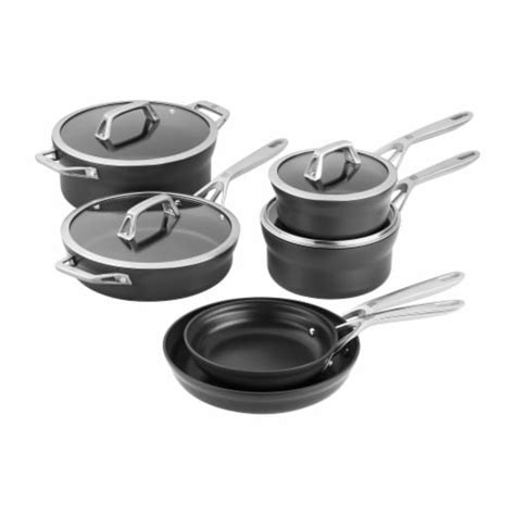 Zwilling Motion Hard Anodized 10 Pc Aluminum Nonstick Cookware Set 10