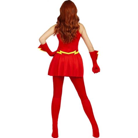 Disfraz Superheroína Flash Para Mujer 【envío En 24h】