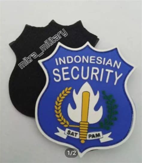 PATCH RUBBER TERBARU LOGO SECURITY SATPAM Tempelan Karet Emblem