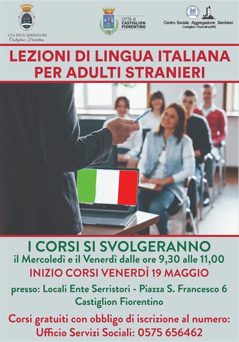 LEZIONI DI LINGUA ITALIANA PER ADULTI STRANIERI Comune Di Castiglion