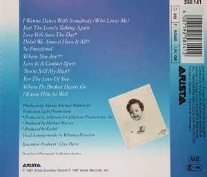 Album | Whitney Houston | Whitney | Arista Records | 258 141 | | 1987