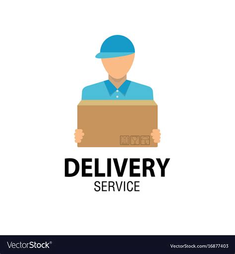 Delivery Icon Concept Man Service Royalty Free Vector Image