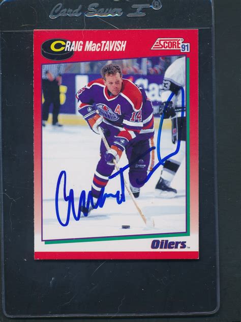 1991/92 Score #202 Craig MacTavish Oilers Signed Auto *D4476 | eBay