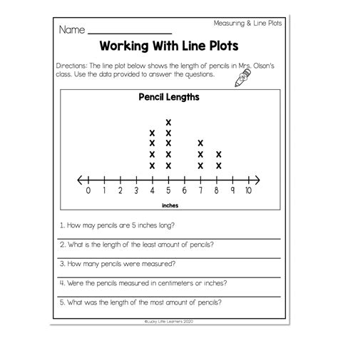 Line Plot Math Worksheets