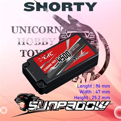 SUNPADOW ERC 2s 7 4v 4500mAh 100c LiPo Battery High Performance Lithium