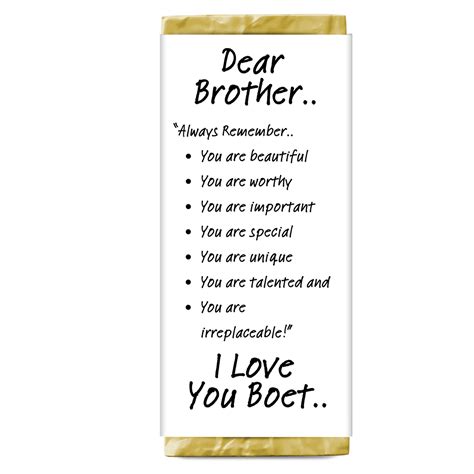 Brother Chocolate Gift Idea, Custom Thank-You Appreciation Present 36 ...