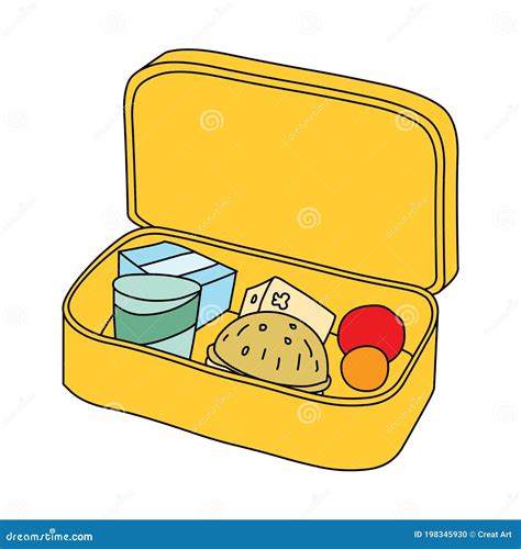 Lunch Box Clip Art Illustration Vector Stock Vector Illustration Of