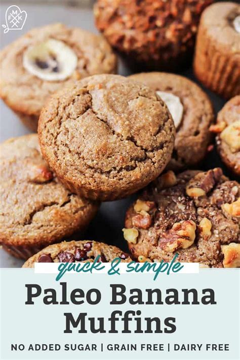 Simple Paleo Banana Muffins Using Almond Flour Just One Bowl And No