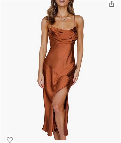 Satin Silk Slip Maxi Dress For Wedding Guest Women Cowl Neck Pleated Bust Split Wedding Guest