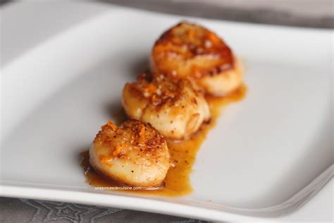 Noix de Saint Jacques poêlées au beurre d agrumes Une pincée de cuisine