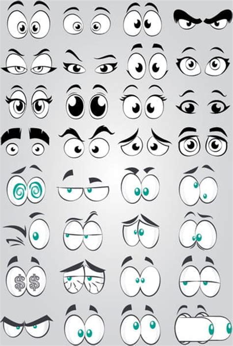 Funny Comics Eyes Vector Svg - Etsy