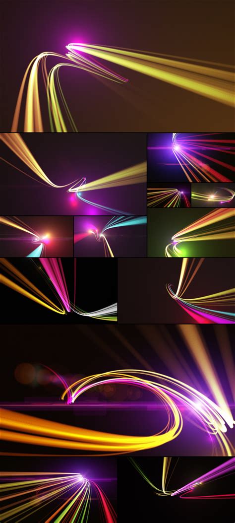 Fcpx转场插件 20个五彩炫光线转场插件 Lightpath Transitions