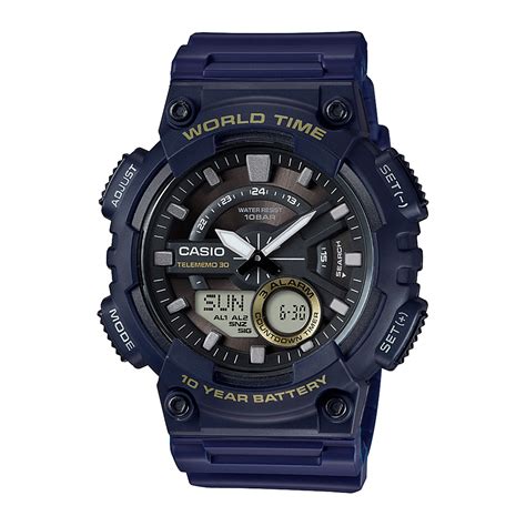 Reloj CASIO AEQ 110W 2AVDF Resina Juvenil Azul Btime