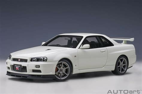 Xe Mô Hình Nissan Skyline Gt R R34 V Spec Ii 118 Autoart Trắng Shop Xe Mô Hình Tĩnh